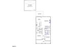 First floor plan showcasing kitchen, living room, and guest room at 744 Georgia'S Landing Pkwy # 5, Raleigh, NC 27603