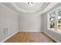Spacious office with hardwood floors and large window at 3128 Gold Dust Ln, Willow Springs, NC 27592