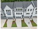 Aerial view of townhouses and community at 4505 Mint Leaf Ln, Raleigh, NC 27612