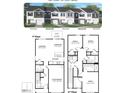 3 bed, 2.5 bath two-story townhome floor plan at 384 Honeycutt Oaks Dr, Angier, NC 27501