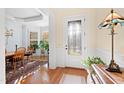 Entryway view of dining room and hardwood floors at 4129 Gardenlake Dr, Raleigh, NC 27612