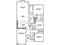 Main floor plan features kitchen, dining, Gathering room, and bedrooms at 235 Sequoia Dr, Louisburg, NC 27549