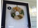 Front door adorned with a stylish dried floral wreath at 667 Bashford Rd, Raleigh, NC 27606