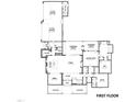 Spacious first floor plan featuring a large kitchen, Gathering room, and Primary suite at 3358 Hampton Rd, Raleigh, NC 27607