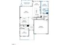 First floor plan showcasing kitchen, Gathering room, dining area, and guest bedroom at 3185 Armeria Dr, Apex, NC 27502