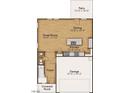 Main floor features kitchen, dining area, great room and garage at 96 Brooklynn Trl, Angier, NC 27501