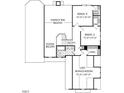 Upstairs floor plan with bonus room, two bedrooms, and walk-in closets at 6464 Guess Rd, Durham, NC 27712