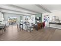 Spacious living room with hardwood floors and fireplace at 1235 Shaw View Alley # 201, Raleigh, NC 27601
