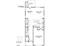 First floor plan showcasing kitchen, dining, Gathering rooms and garage at 2203 Carcillar Dr, Apex, NC 27539