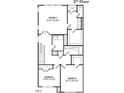 Second floor plan featuring three bedrooms and two bathrooms at 2203 Carcillar Dr, Apex, NC 27539