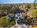 Expansive aerial view showcasing the property and surrounding neighborhood at 3319 Milton Rd, Raleigh, NC 27609