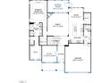First-floor layout showcasing the kitchen, Gathering room, primary suite, and study at 3189 Armeria Dr, Apex, NC 27502