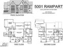 Detailed floor plans showcasing the home's layout, room dimensions, and features at 5001 Rampart St, Raleigh, NC 27609