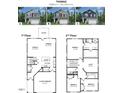 Floor plan of a two-story home with 3 bedrooms, 2.5 bathrooms, and a 2-car garage at 14 Tributary Way, Fuquay Varina, NC 27526