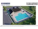 Aerial view of community pool and clubhouse at 508 Fife Ct, Gibsonville, NC 27249