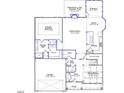 Main floor plan showcasing kitchen, dining, living areas and primary bedroom suite at 219 Augusta Pond Way # 157, Raleigh, NC 27603