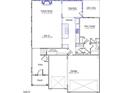 First floor plan showcasing kitchen, Gathering room, and two-car garage at 223 Augusta Pond Way # 158, Raleigh, NC 27603