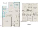 Two-story home floor plan, including 4 bedrooms and a 2 car garage at 773 Denburn Pl, Raleigh, NC 27603