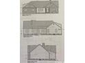Detailed floor plans for a home, including front, rear, and right elevation views at Lot 37 Long St, Broadway, NC 27505