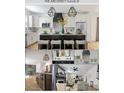 Modern kitchen with an island, white cabinets, and black accents at 55 Pomegranate Ct, Cameron, NC 28326