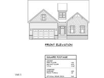 Front elevation of two-story house with garage and front porch at 7284 Shawan Rd, Wendell, NC 27591
