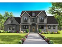 Two-story farmhouse with gray siding and landscaping at 133 Slocum Ct, Wendell, NC 27591