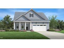 One-story house with a front porch and attached garage at 2049 Abbeyhill Dr, Raleigh, NC 27610