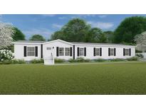 Single-story home with white siding and black accents at 369 Sombrero Ln, Henderson, NC 27537