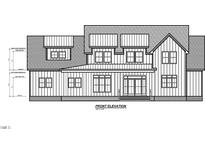 Architectural drawing of the home's front elevation at 72 Polenta Rd, Smithfield, NC 27577