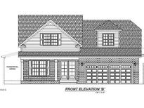 Two-story house front elevation with horizontal siding at 2034 Eagle Shot Ct # 24, Fuquay Varina, NC 27526