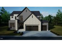 Two-story craftsman style home with gray and white exterior at 9417 Rawson Ave, Raleigh, NC 27613