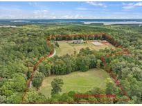 Aerial view of equestrian property at 548 Double N Rd, Pittsboro, NC 27312