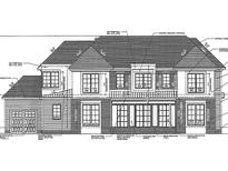 Two-story house plan with a large backyard at 1105 Delilia Ln, Wake Forest, NC 27587