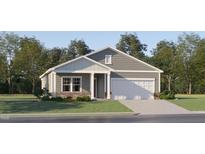Charming one-story home with gray siding and a two-car garage at 0 Hanover Dr, Sanford, NC 27330