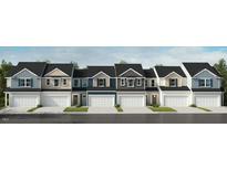 Five-unit townhome development showcasing modern design and attached garages at 132 Malbec Dr, Chapel Hill, NC 27516