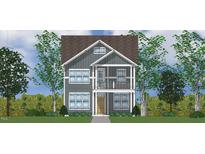 Two-story craftsman style home with gray siding and front porch at 735 Georgias Landing Pkwy # 112, Raleigh, NC 27603