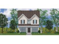 Two-story home with gray siding, brown roof, and white trim at 744 Georgia'S Landing Pkwy # 5, Raleigh, NC 27603