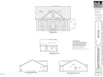 Front, rear, and side elevations of craftsman style house at 927 Micro W Rd, Selma, NC 27576