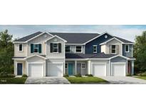 Three-unit townhome building, featuring attractive, modern design and two-car garages at 1113 Mountain Crown St, Durham, NC 27703