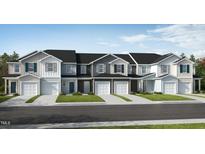 New townhouses with attached garages and grassy yards at 126 Parker Ln, Mebane, NC 27302