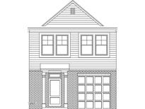 Two-story home with brick facade, attached garage, and multiple windows at 520 Eversden Dr, Zebulon, NC 27597