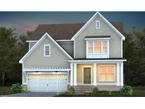 Two story home with gray siding, white trim, and a two-car garage at 47 Rosedale Way, Pittsboro, NC 27312