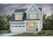 Two-story home with gray siding, white trim, and a two-car garage at 129 Noble Deer Way, Wendell, NC 27591