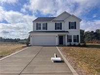 Two story home with white siding and black trim at 60 Marley (Lot 14) Way, Dunn, NC 28334