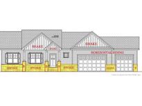 Exterior elevation plan showcasing a charming home design at 275 Thistle Ct, Sanford, NC 27332