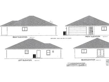 One-story home floor plan with garage and two bedrooms at 10446 Aurora St, Myakka City, FL 34251
