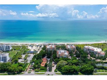 Aerial view of beachfront condo building at 2151 Gulf Of Mexico Dr # 5, Longboat Key, FL 34228