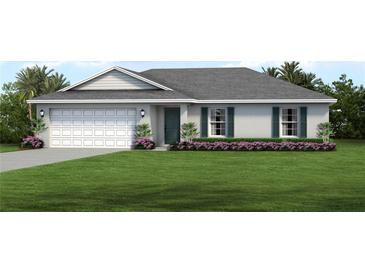 One-story home with gray siding, gray roof, and landscaping at 5146 Lawton Ave, North Port, FL 34288