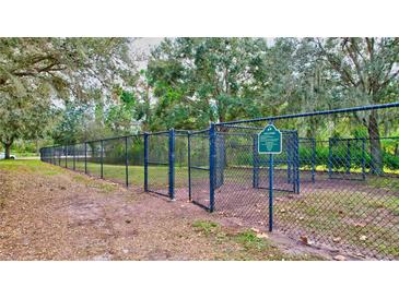 Outdoor dog park featuring secure fencing and a convenient double gate system at 111 172Nd E St, Bradenton, FL 34212