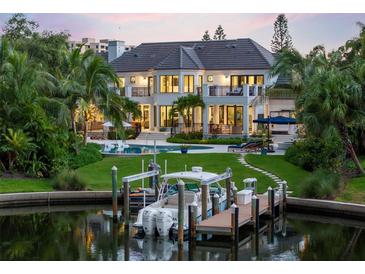 Luxury waterfront home with private dock and boat lift at 501 Harbor Point Rd, Longboat Key, FL 34228
